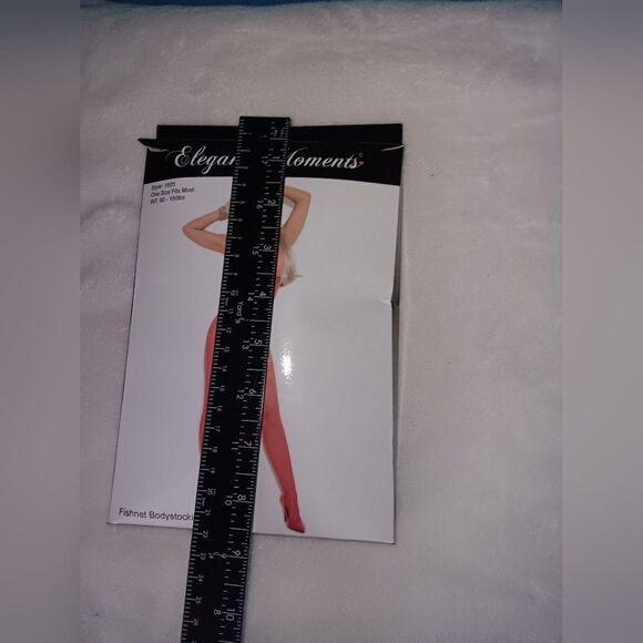 Elegant Moments Fishnet Bodystocking Red NWOT - Picture 2 of 5